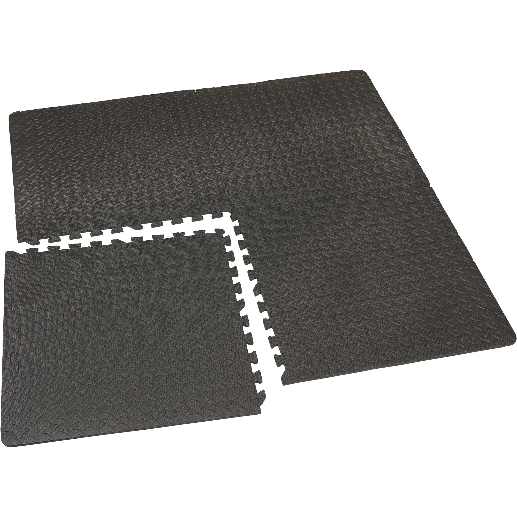 Ironton Anti-Fatigue Interlocking Puzzle Floor Mats, 4-Pk., 24in. x 24in., EVA